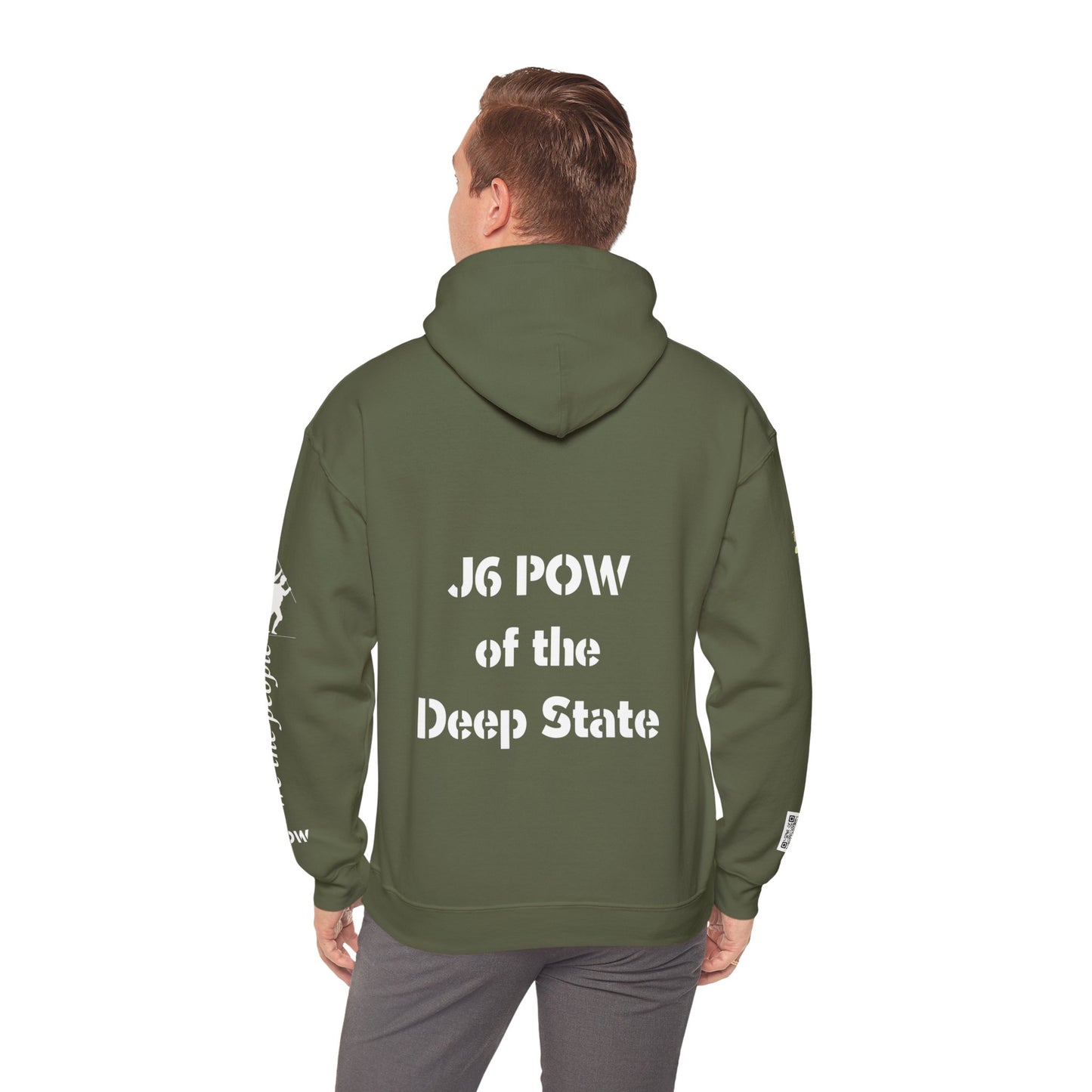 J6 POW of the Deep State! Unisex Heavy Blend™ Hooded Sweatshirt