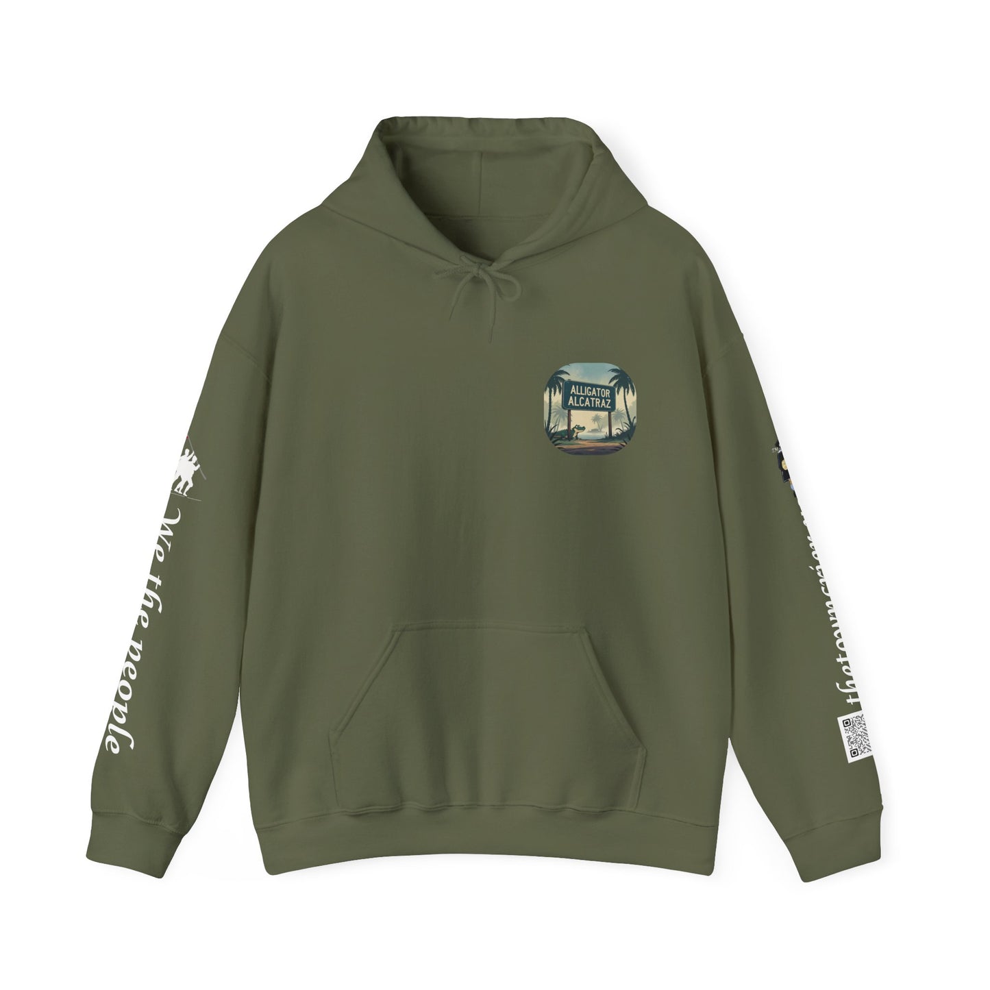Alligator Alcatraz Hoodie, Cool Streetwear Sweatshirt, Unisex Gift for Him/Her, Casual Lounge Wear, Fun Graphic Hoodie