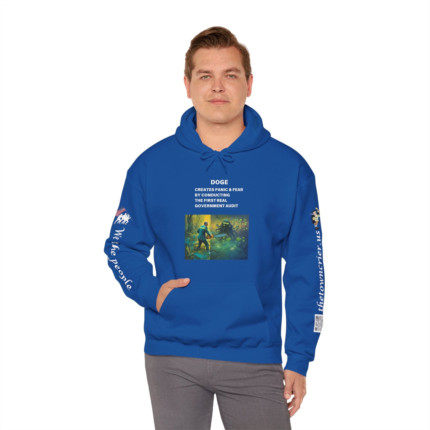 DOGE PANIC MONEY IN DC! Unisex Heavy Blend™ Hooded Sweatshirt