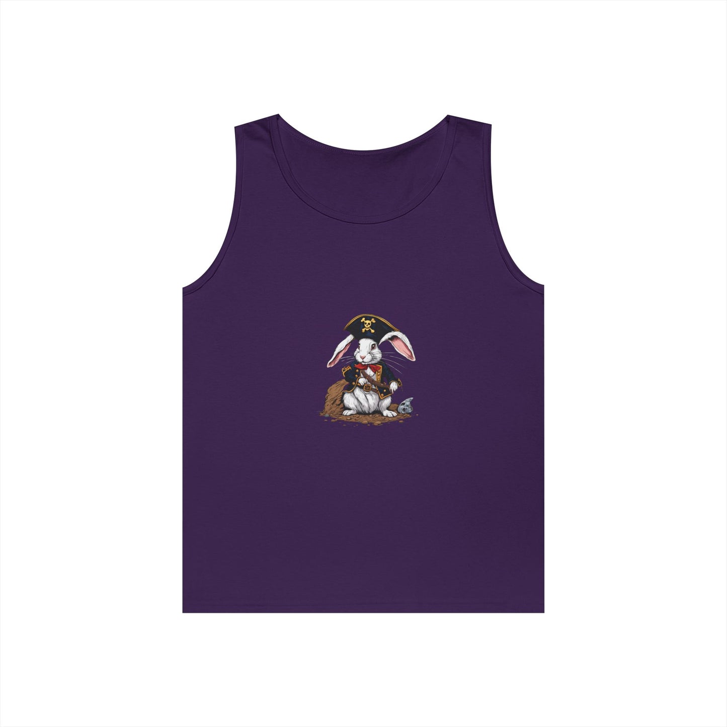 Pirate Bunny Unisex Heavy Cotton Tank Top | Fun Summer Apparel | Perfect for Festivals and Parties