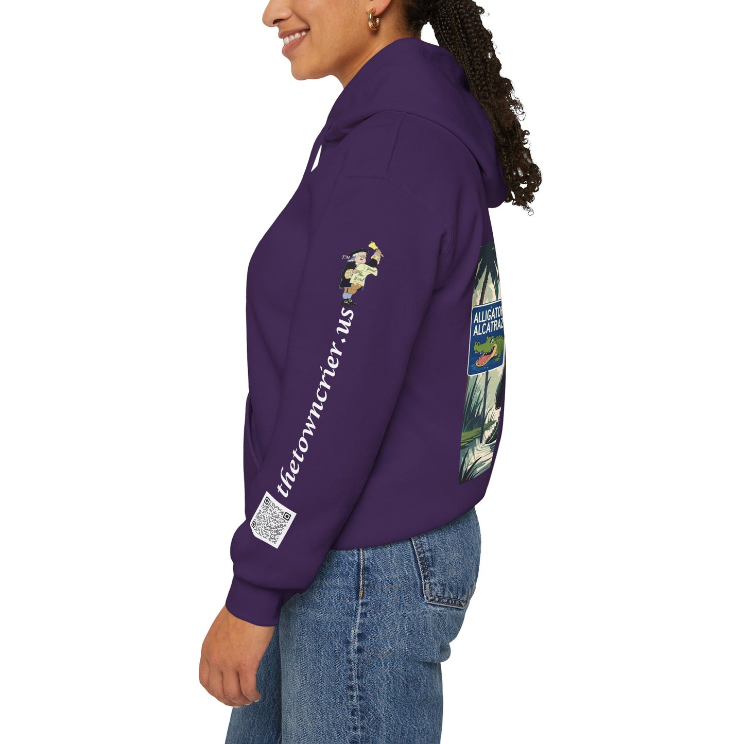 Alligator Alcatraz Hoodie, Cool Streetwear Sweatshirt, Unisex Gift for Him/Her, Casual Lounge Wear, Fun Graphic Hoodie