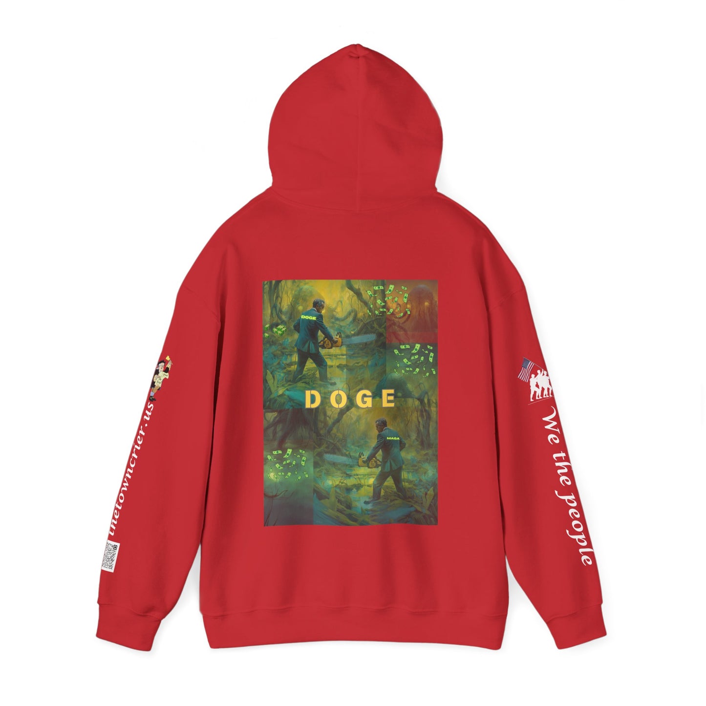 DOGE PANIC MONEY IN DC! Unisex Heavy Blend™ Hooded Sweatshirt
