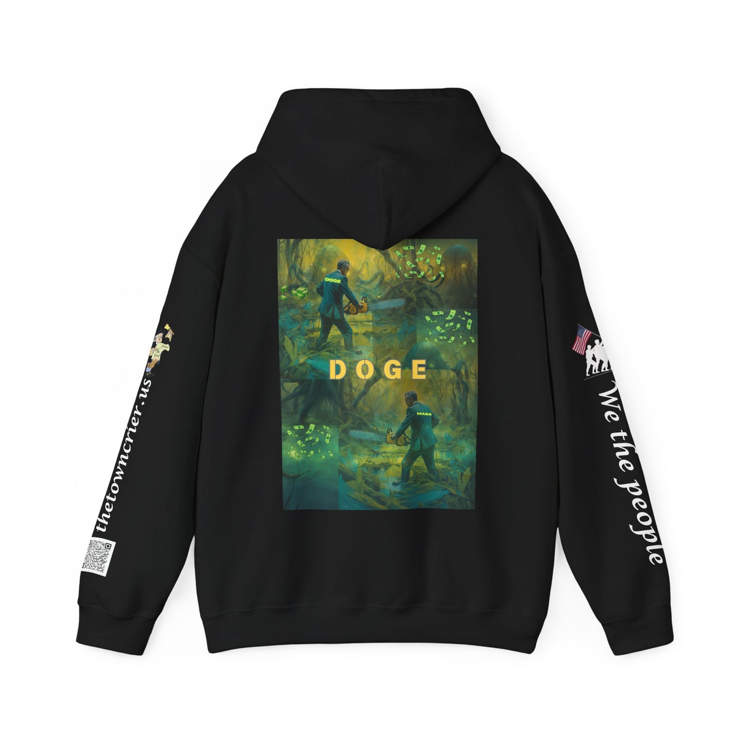 DOGE PANIC MONEY IN DC! Unisex Heavy Blend™ Hooded Sweatshirt