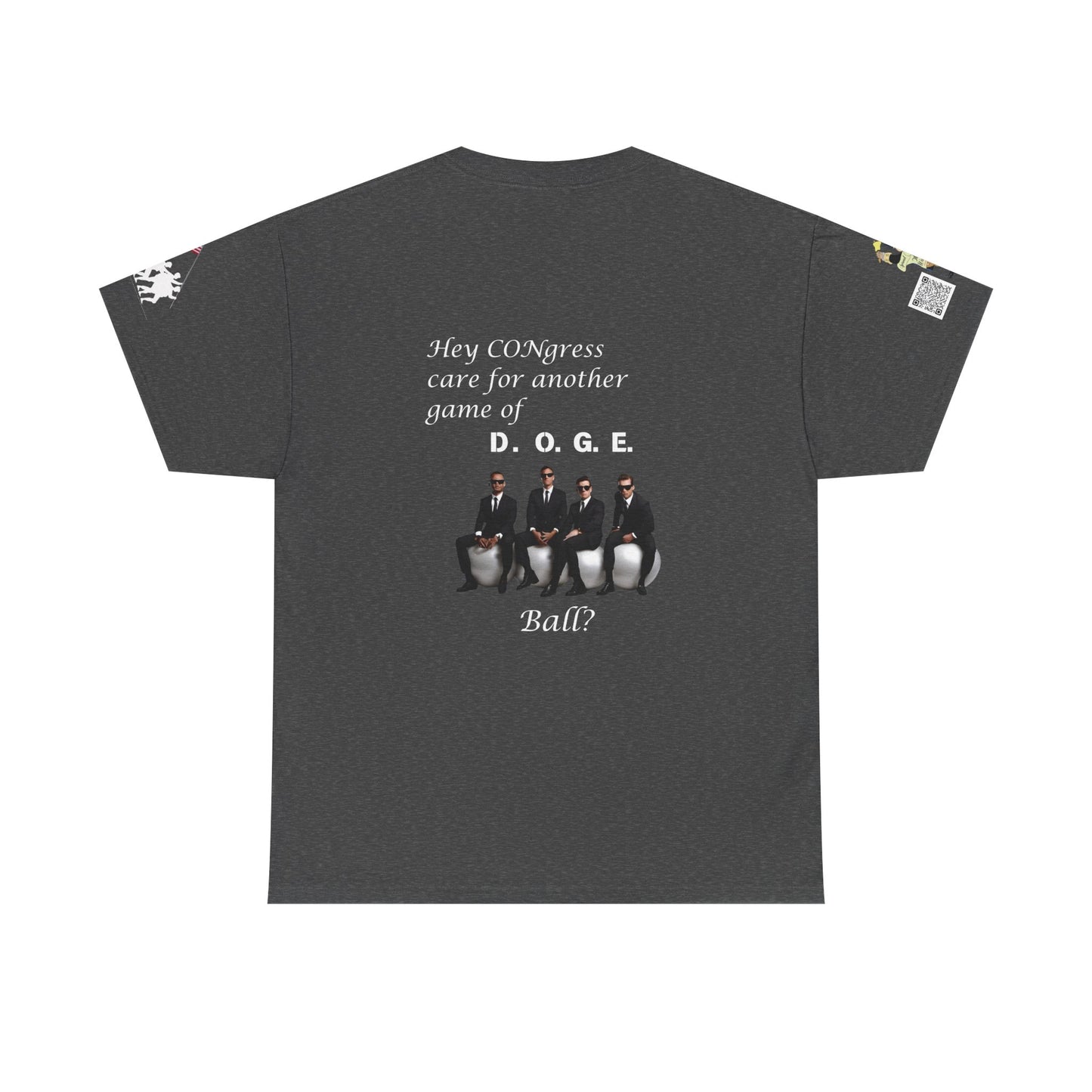 Game of D.O.G.E. Ball Design, Funny Unisex Heavy Cotton Tee, Perfect for Casual Style and Gatherings