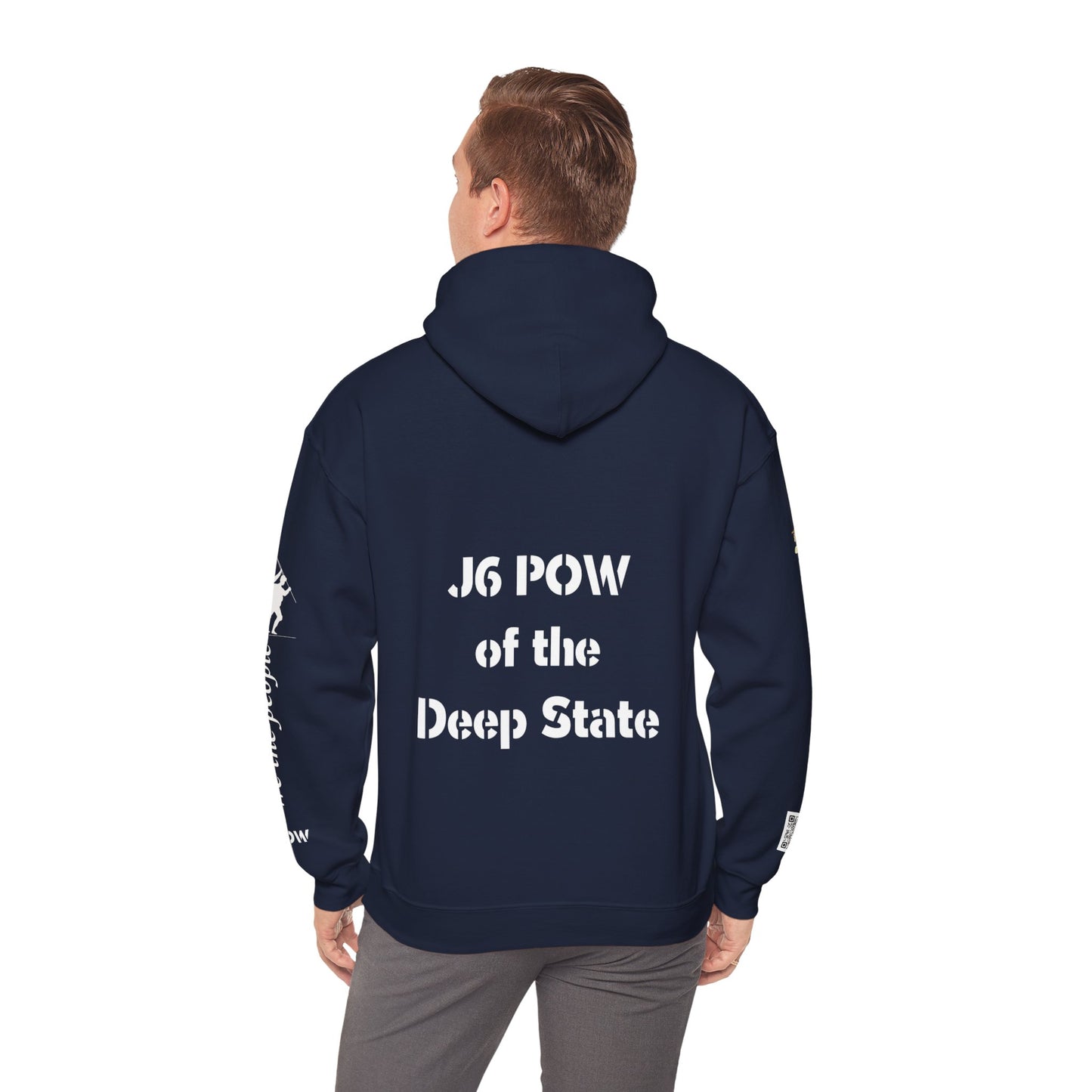 J6 POW of the Deep State! Unisex Heavy Blend™ Hooded Sweatshirt