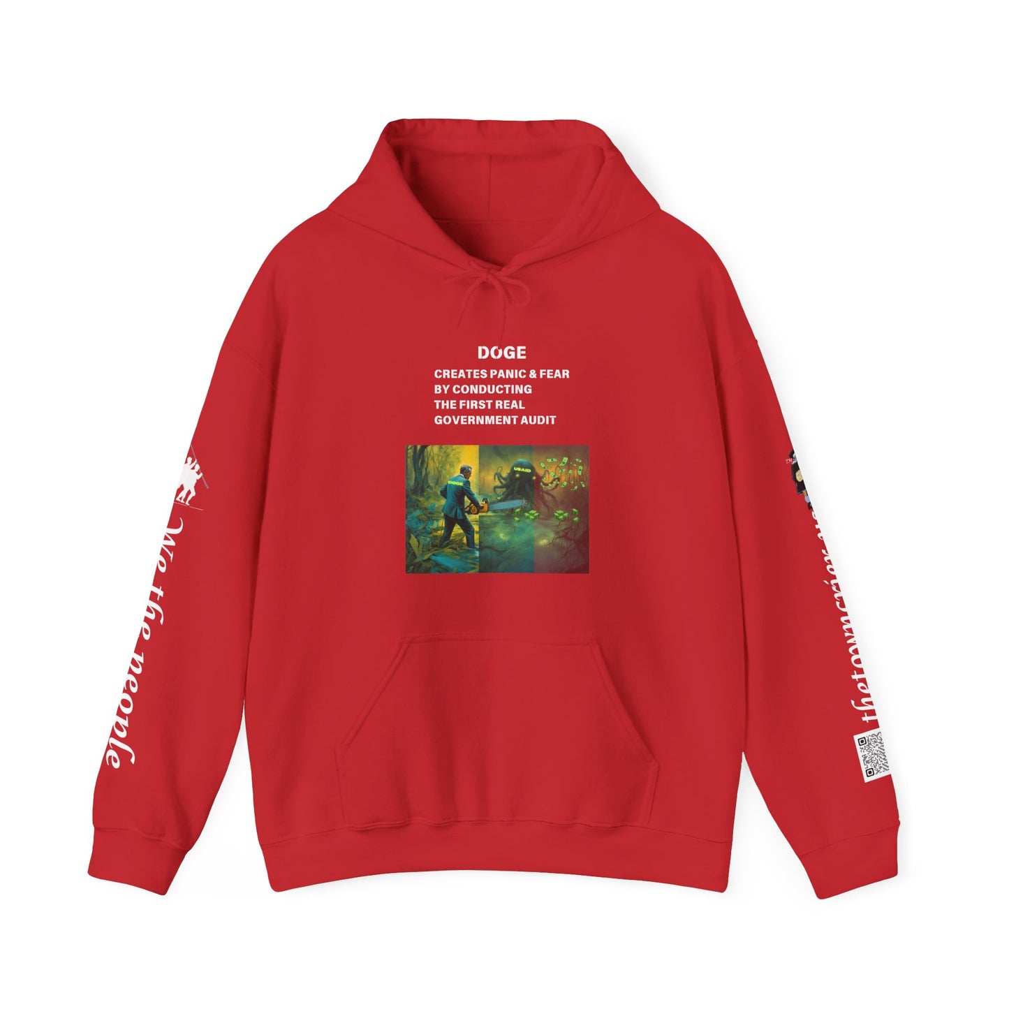 DOGE PANIC MONEY IN DC! Unisex Heavy Blend™ Hooded Sweatshirt