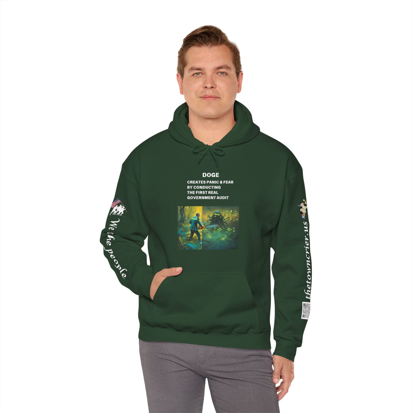 DOGE PANIC MONEY IN DC! Unisex Heavy Blend™ Hooded Sweatshirt