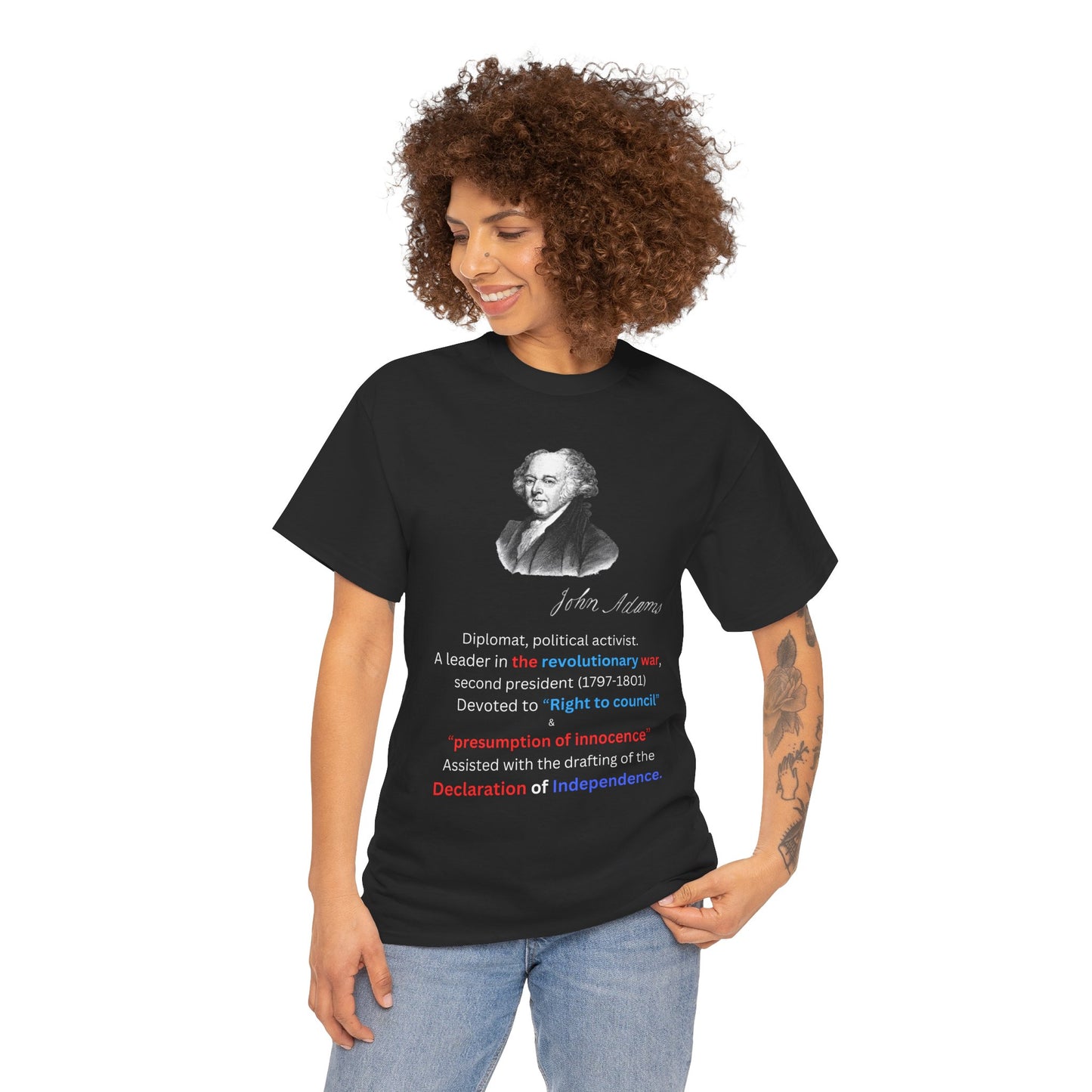 John Adams Unisex Heavy Cotton Tee