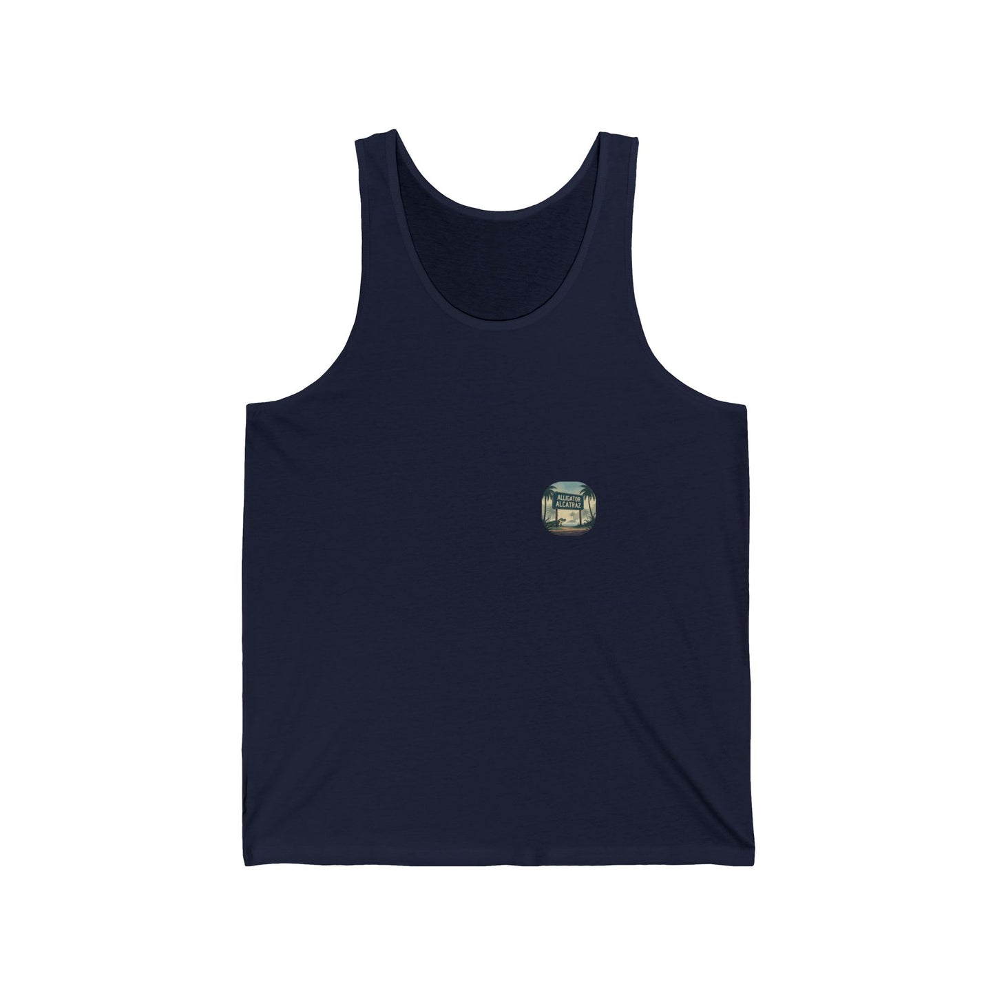 Alligator Alcatraz Stylish Unisex Jersey Tank, Great for Summer Outings, Pool Parties, Casual Wear, Gift Ideas