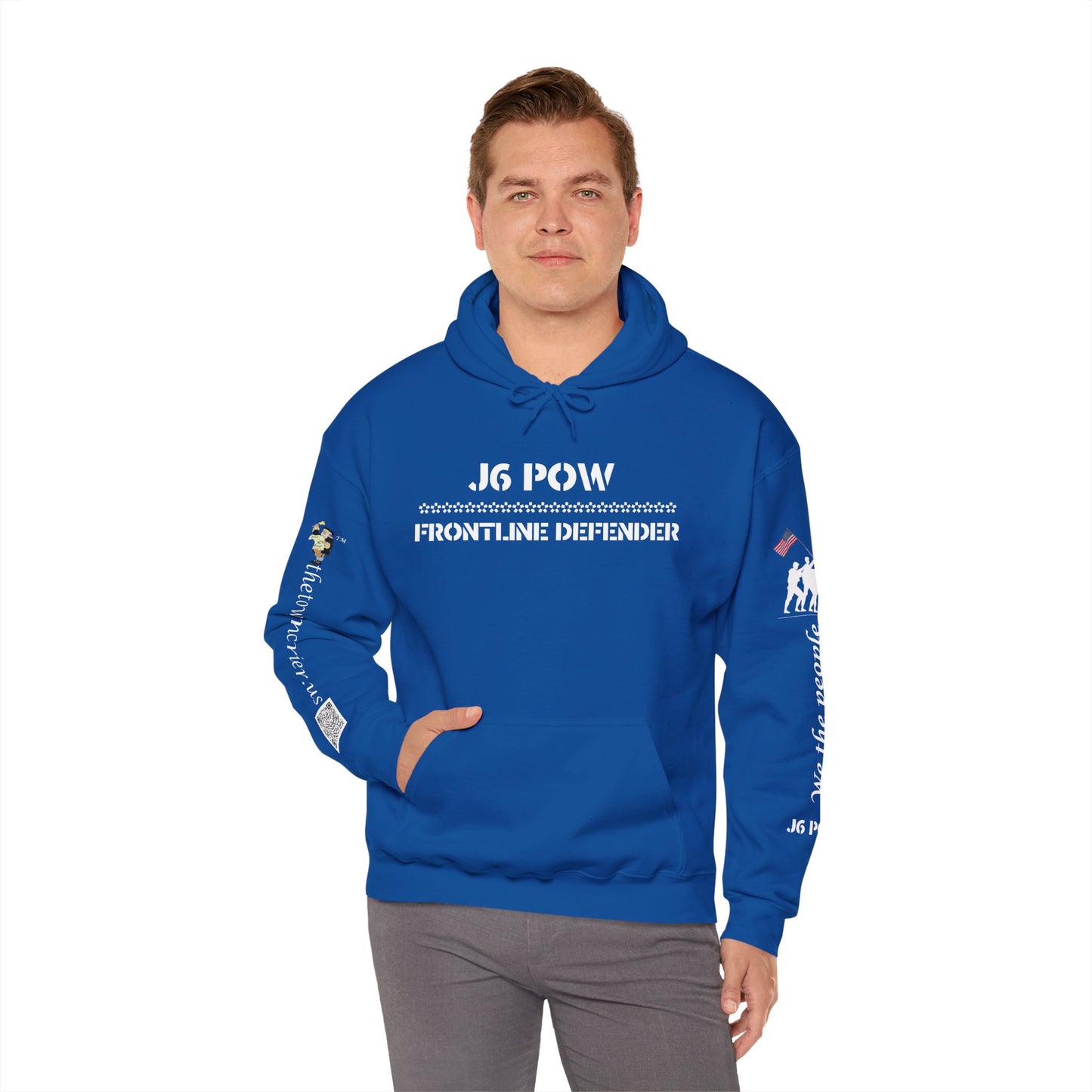 J6 POW of the Deep State! Unisex Heavy Blend™ Hooded Sweatshirt