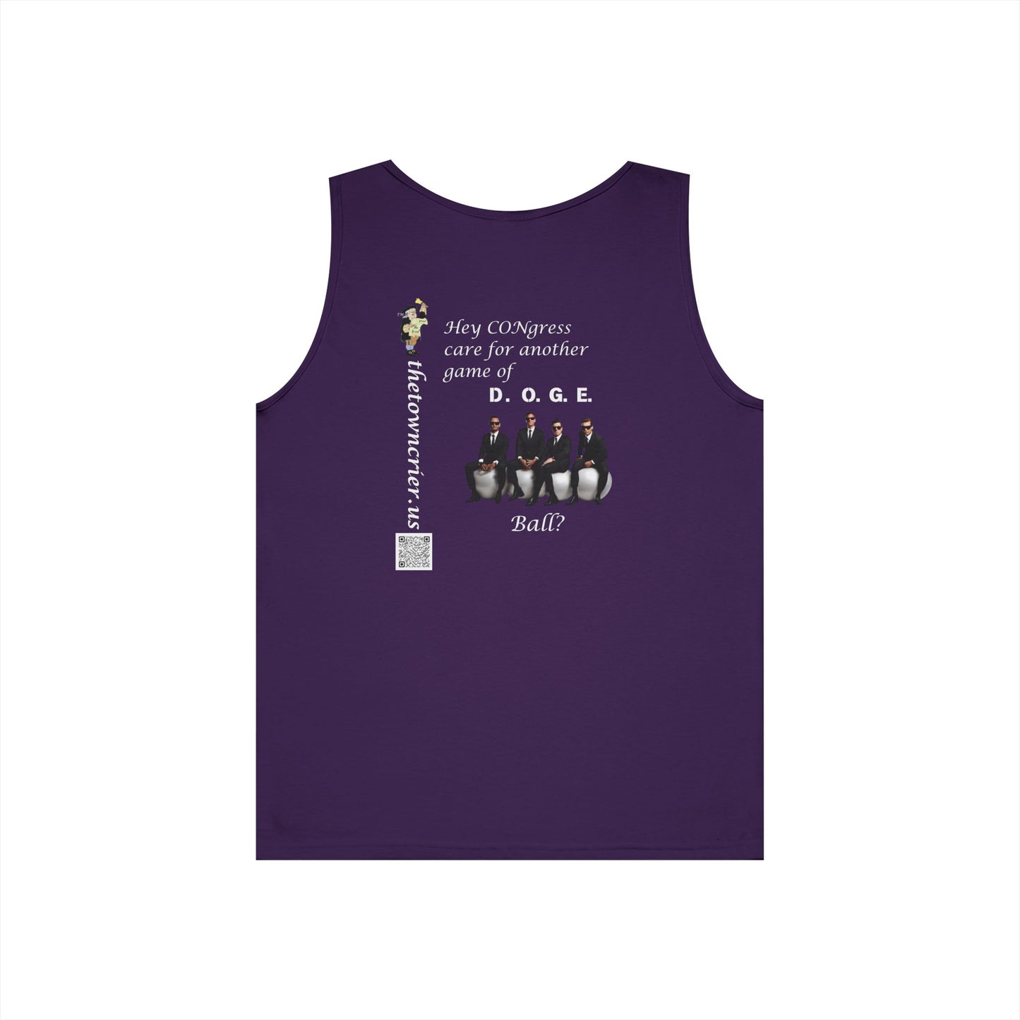 Game of DOGE Ball! Unisex Heavy Cotton Tank Top - Fun Graphic Tee for Summer Vibes