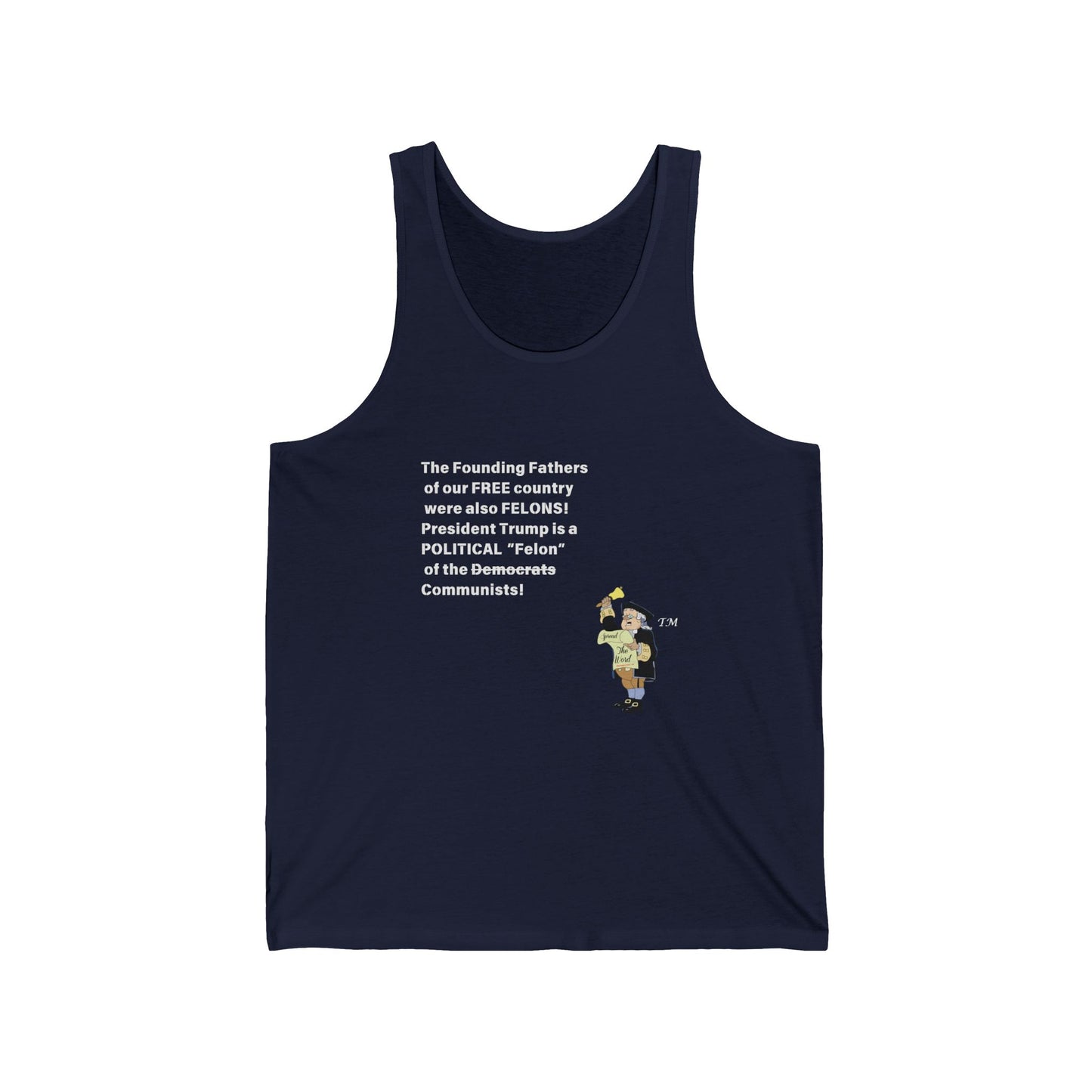 Founding Felons Bella Canvas Tank Top, Summer Wear, Army Tank, Fourth of July Outfit, Casual Apparel