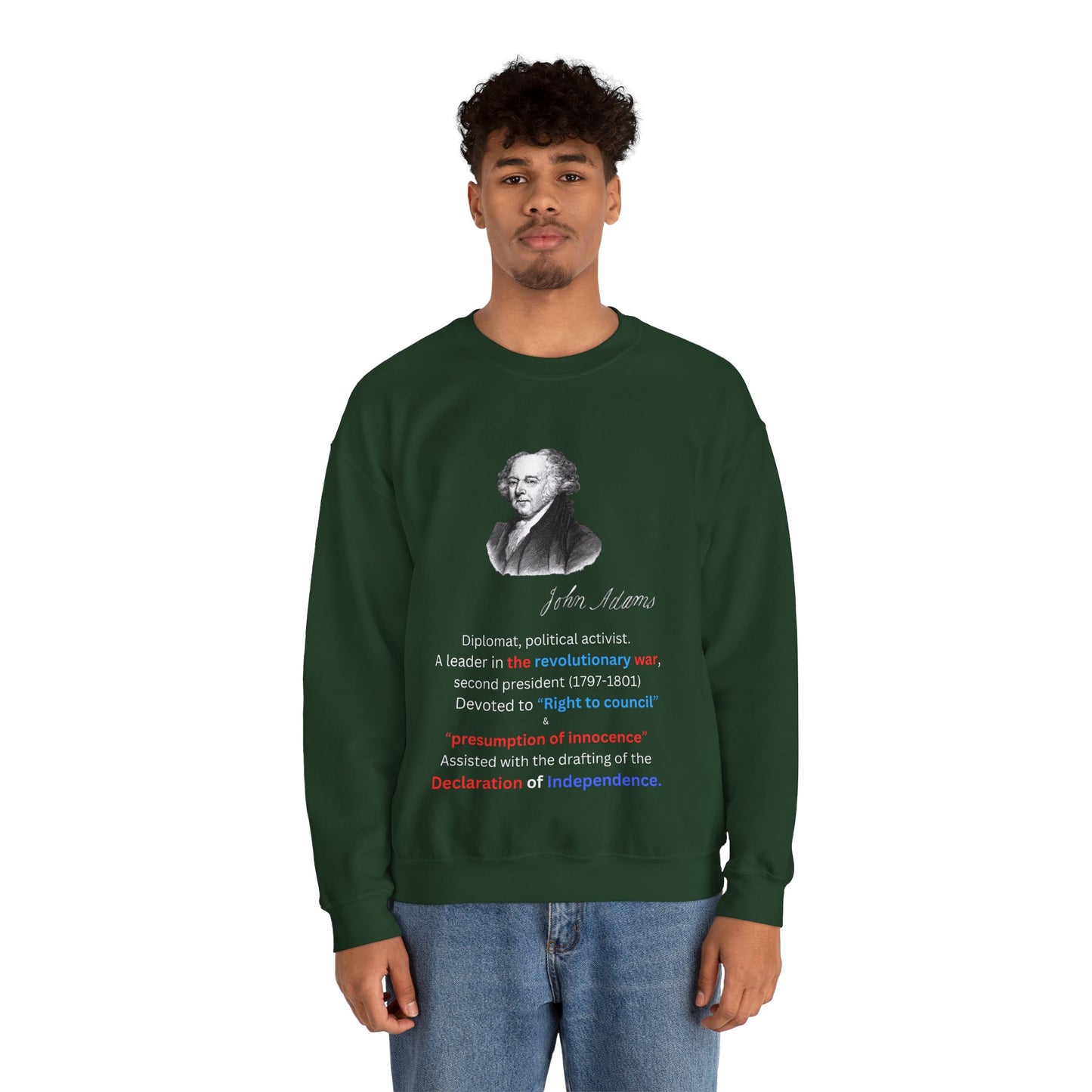 John Adams Unisex Heavy Blend™ Crewneck Sweatshirt