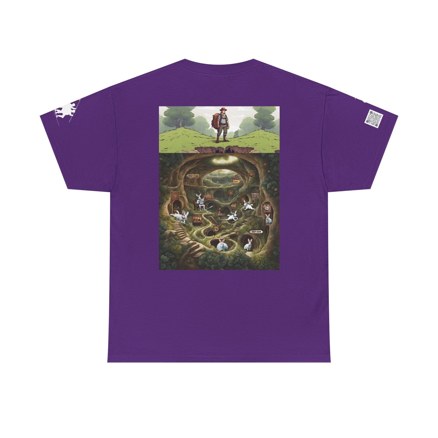 Pirate Bunny Unisex Heavy Cotton Tee - Adventure-Inspired Graphic T-Shirt